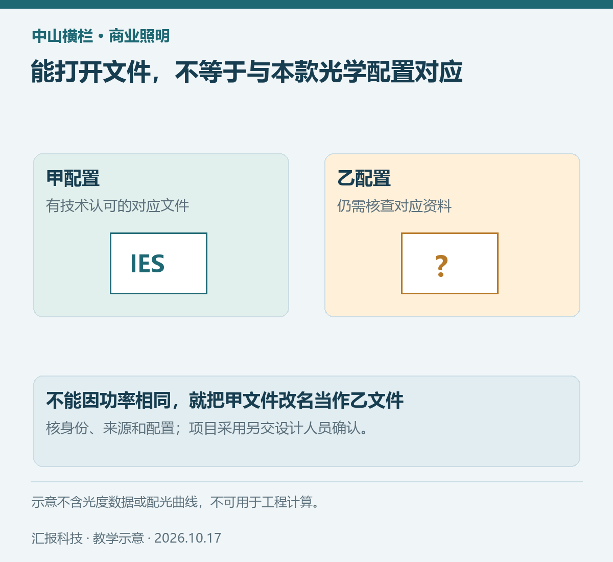 中山横栏商业照明教学示意：能打开文件，不等于与本款光学配置对应